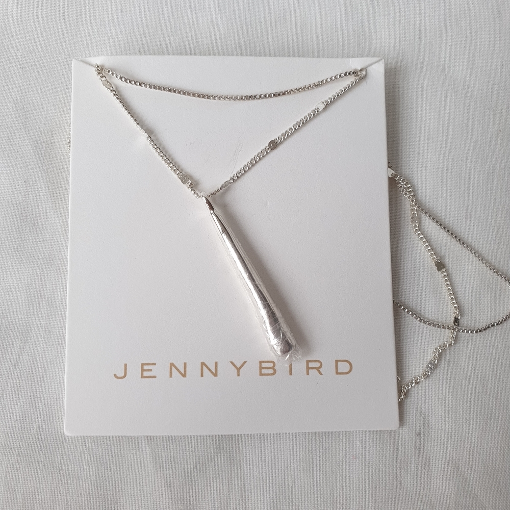 Silver Plating Jenny Bird Leanna Layered Drop Pendant Necklace - Picture 2 of 6